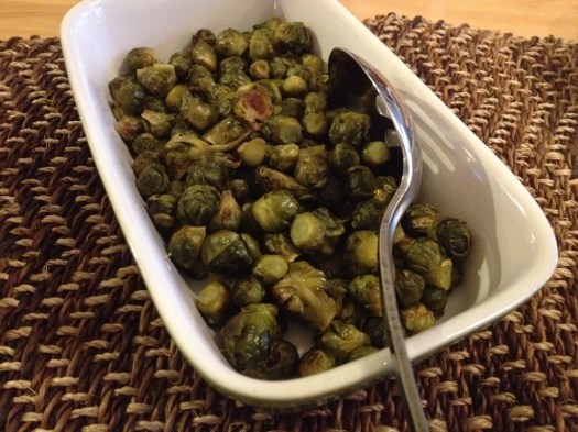 These baby brussels sprouts look like a combination between a pea and a cabbage! Very sweet and tender.