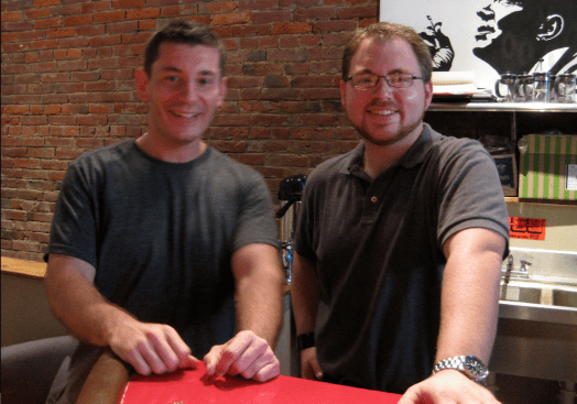 Here I am with Matt in Espresso a Mano in 2009