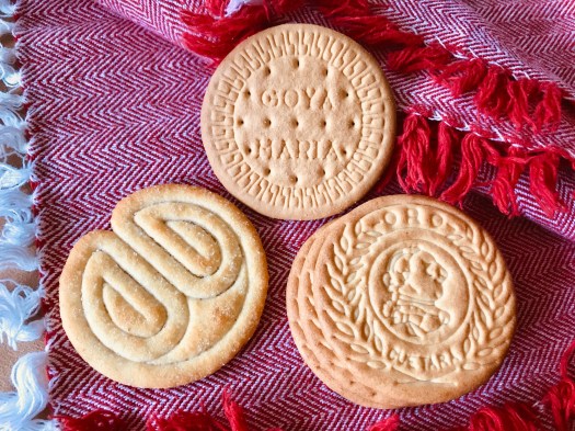 Three types of Maria cookies ("Gallegas Marias")